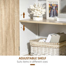 Mobile Multiuso 2 Ante 62x40x77 cm in MDF Bianco e Legno