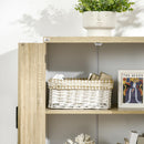 Mobile Multiuso 2 Ante 62x40x77 cm in MDF Bianco e Legno