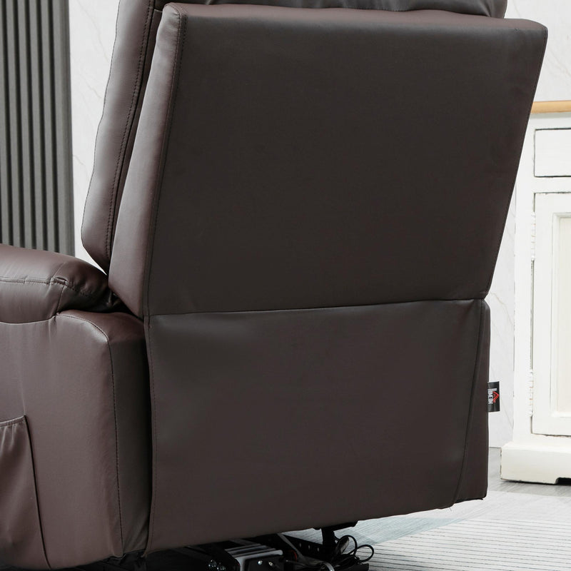 Poltrona Relax Massaggiante 80x96x97 cm con Telecomando Marrone