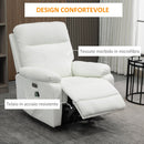 Poltrona Relax Massaggiante 93x76x98 cm con Telecomando Bianca