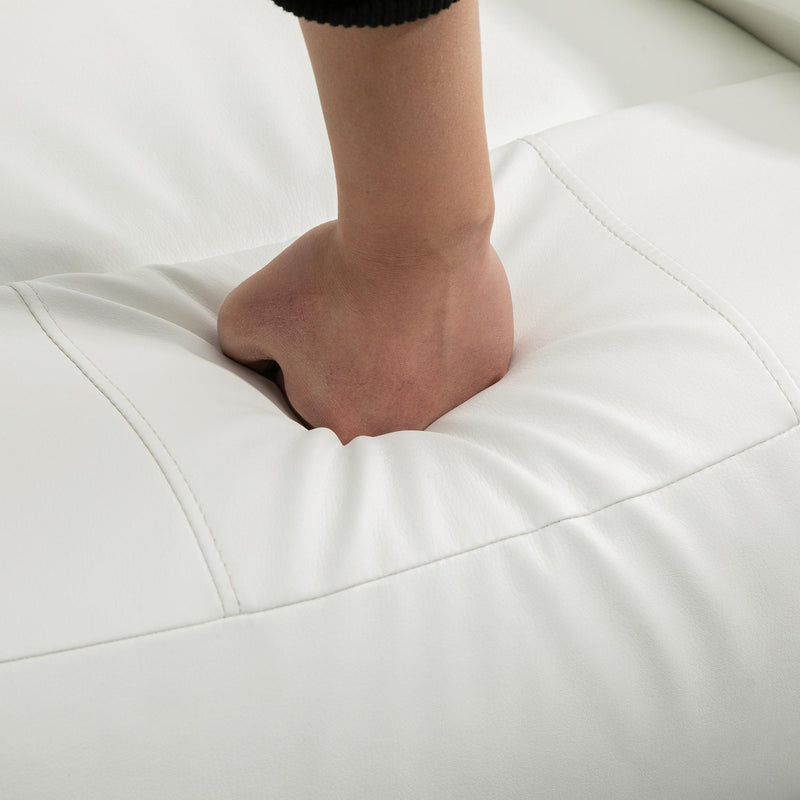 Poltrona Relax Massaggiante 93x76x98 cm con Telecomando Bianca