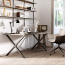 Set 2 Gambe Tavolo a X 80x4x72 cm in Acciaio Nero