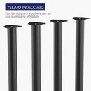 Set 4 Gambe Tavolo Ø6 x 72L cm in Acciaio Nero