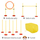 Set Addestramento Cani da Esterno con Ostacoli Slalom e Tunnel