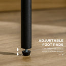 Tavolino 2 Ripiani 54x44x45,5 cm in Acciaio e Vetro Nero