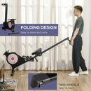 Vogatore per Fitness 180x48x60 cm in Acciaio e ABS Nero