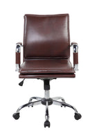 Poltrona da Ufficio Direzionale Dallas con Braccioli 54x62x92-102 cm in Pelle Sintetica Cuoio      