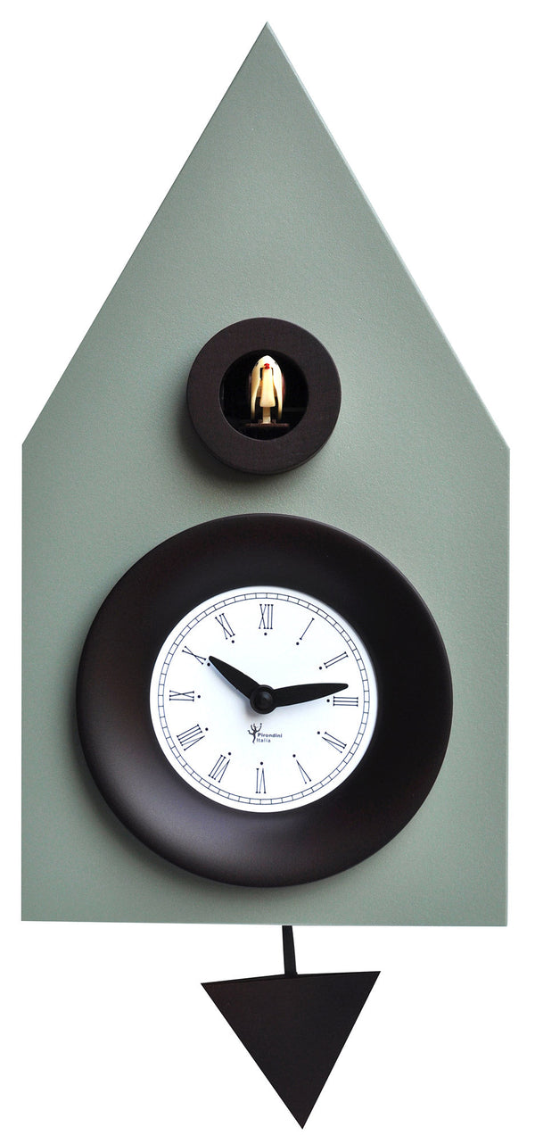 Wandkuckucksuhr 20x36x13cm Pirondini Italia Dunkelgrauer Zement acquista
