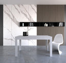 Tavolo Allungabile 140/00x80x75 cm Ossido Bianco e Ossido Bianco   