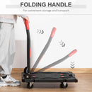 Carrello da Trasporto Pieghevole 70x52,5x90 cm Max 150 Kg in Acciaio e PP Nero e Rosso