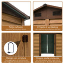 Casetta Box da Giardino 152x235,7x208,7 cm Acciaio Effetto Legno