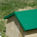 Casetta per Ricci da Esterno 47x34,2x27 cm in Legno di Abete Tetto Verde