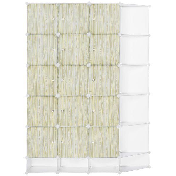 online Modulares Schuhregal 145 x 47 x 196 cm Würfel- und Dreiecksplatten aus PP und Stahl