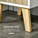 Mobile a Colonna per Bagno 31x30x177 cm 1 Amta 2 Mensole Bianco e Legno