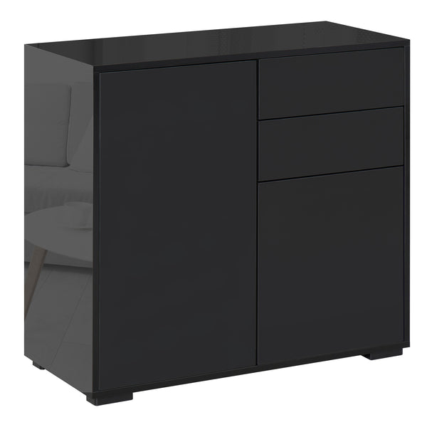 acquista Mehrzweckschrank 79x36x74 cm 2 Schubladen 2 Schränke Schwarz