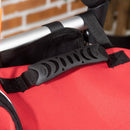 Carrello per Bicicletta Pieghevole 53x43x110 cm con Borsa da Trasporto in Tessuto Oxford Rosso