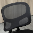 Sedia Poltrona Operativa da Ufficio 45x45x78-88 cm in Nylon e Rete Nera