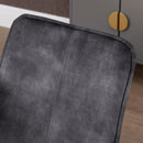 Set 2 Sedie da Soggiorno 49x61,5x85 cm in Tessuto Effetto Velluto Grigio