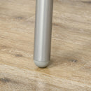 Set Tavolo e 2 Sedie  da Giardino in MDF e Acciaio Argento