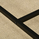 Set Bar Tavolino Alto e 4 Sgabelli in Metallo e Legno Rovere Chiaro