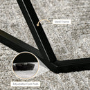 Tavolino da Salotto 81x70x51,2 cm Piano Effetto Marmo in MDF e Acciaio Nero