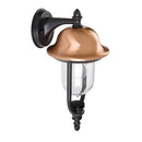 Lampada Applique in Basso Colore Grigio e Rame per Esterno Linea Mini Rustica  Sovil