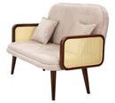 Divano 2 Posti 131x80x93 cm in Tessuto Imbottito