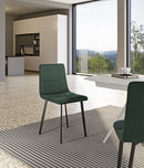 Set 4 Sedie Ariel 46x55x87,5 cm in Tessuto Easy-Clean Verde       
