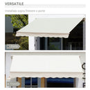 Tenda da Sole Avvolgibile a Parete 295x245 cm in Alluminio e Poliestere Bianco