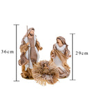 Set 3 Statuine Natalizie Natività in Resina