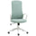 Sedia da Ufficio Ergonomica e Imbottita 62x56x110-119,5 cm Funzione Dondolo in Poliestere Verde
