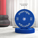 Set 2 Dischi Pesi da 20kg in Gomma con Foro da 2"/5 cm per Manubri e Bilancieri Blu    