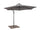 Ombrello a Braccio da Giardino 6 Stecche Ø300x235h cm Telo in Poliestere Nizza Antracite e Grigio