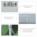 Tendostruttura Pieghevole da Giardino 6 Pannelli Laterali Bianco 3x6m 