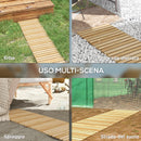 Passerella per Giardino Vialetto 120x38 cm in Legno di Abete Arrotolabile       