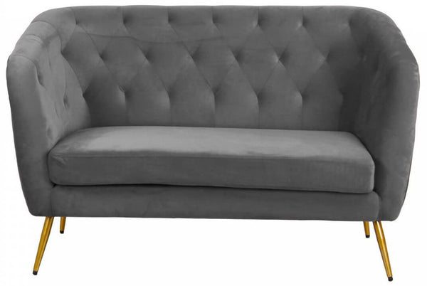sconto 2-Sitzer-Sofa 135 x 82 cm in grauem Samt