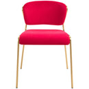 Set 4 Sedie in Metallo e Poliestere  Rosse