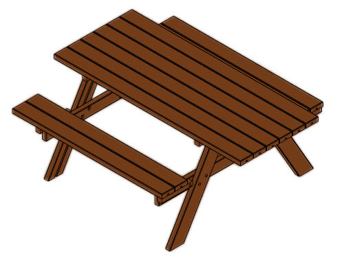 Tavolo con Panche da Campeggio Picnic 177x153x74A cm Picnic Oasi inclusive in Legno di Pino Impregnato Marrone  