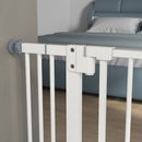 Cancellino per Cani Estensibile 74-100x77 cm in Metallo Bianco