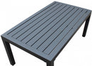 Set Salotto da Giardino Divano 2 Poltrone e Tavolino con Cuscini in Alluminio Antracite