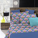 Set lenzuola stampa sopra Sotto e Federe Zigzag