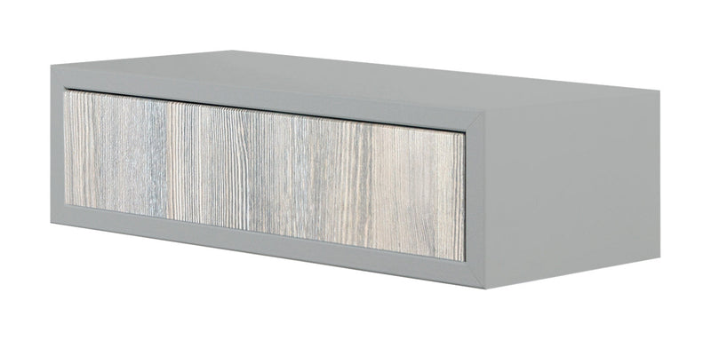Mensola da Parete 1 Cassetto 45x13,4x20 cm in Fibra di Legno Lego Sasso e Rovere Grigio