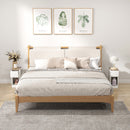 Set 2 Comodini Moderni con Cassetto e Ripiano in Legno 20x30x50 cm Bianco e Rovere   