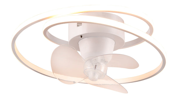 Plafoniera con Ventilatore da Interno a LED Ø50 cm Plastica Bianca acquista