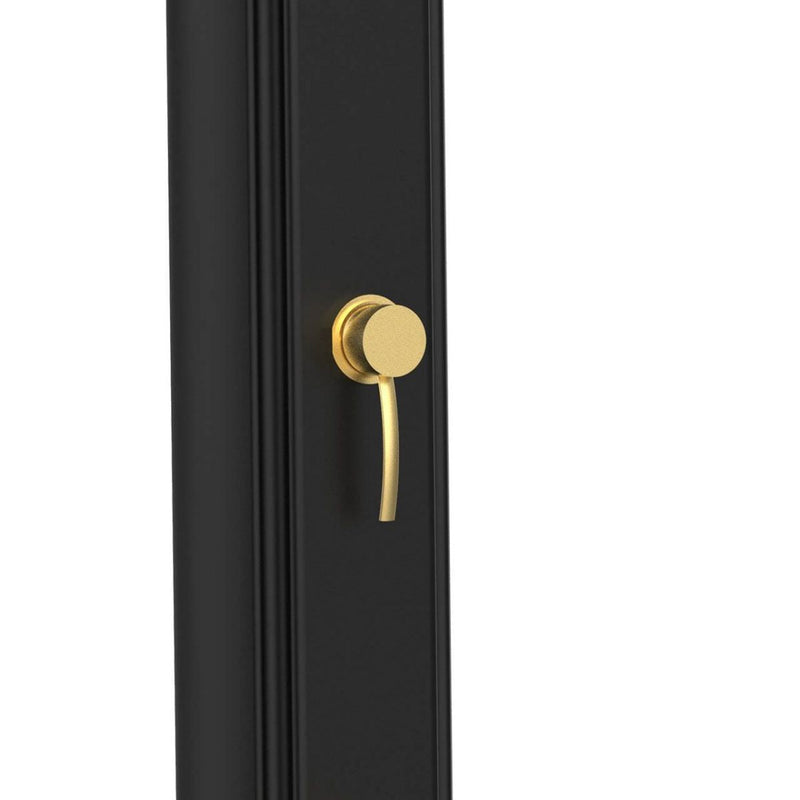 Doccia Solare da Giardino 40L Miscelatore e Lavapiedi Sined Sole XXL Nera/oro