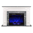 Camino Elettrico da Pavimento 78x115x27 cm Effetto Fiamma 1500W Frida & Lorance Ivory/dark gray