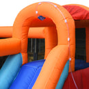 Castello Giostra Gonfiabile 370x270x185 cm con Scivolo Piscina e Pompa Multicolor