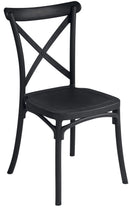 Sedia Impilabile da Giardino 47x55x90 cm in Polipropilene Antracite