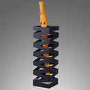 Portaombrelli in Metallo Design Quadrato Stand Nero Vaschetta Salvagoccia