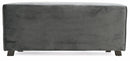 Panca in Velluto 100x48x44 cm Soriani Grigio Scuro